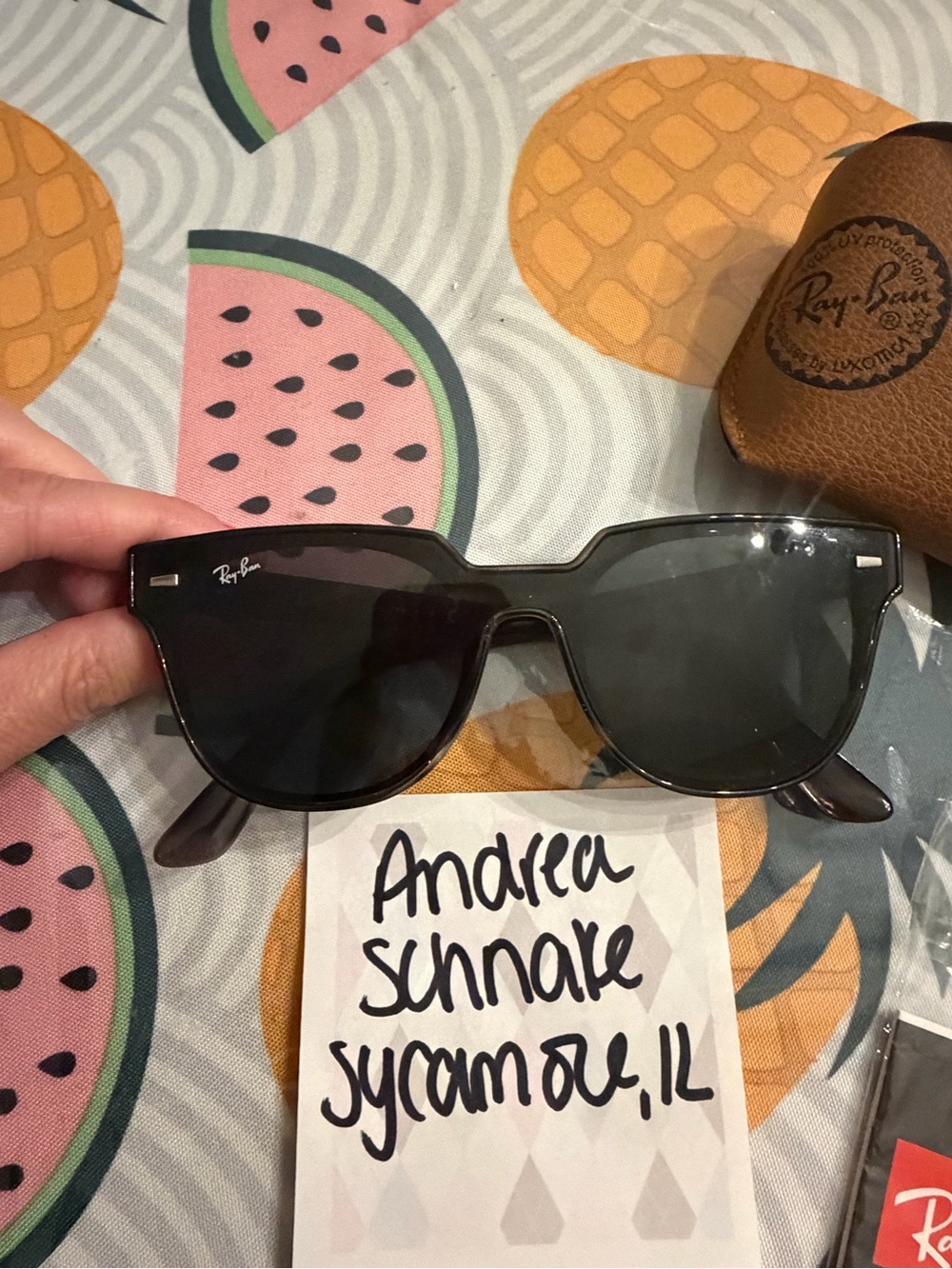 Ray-Ban Black Square Sunglasses with Case